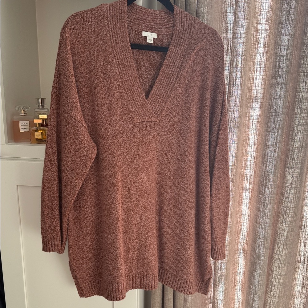 J. Jill V-Neck Sweater in Rich Brown
